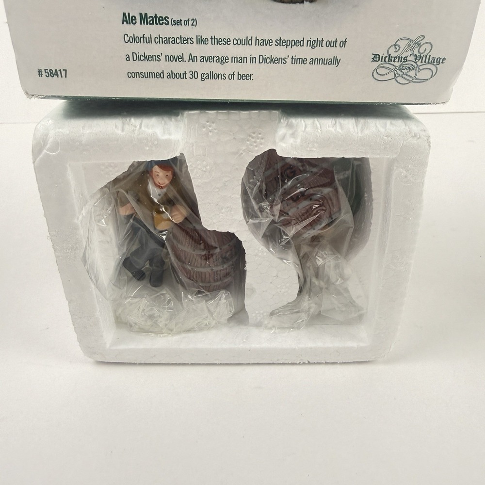 Department 56 ALE MATES Christmas Dickens Village Beer Keg 58417 Retired - Picture 2 of 11
